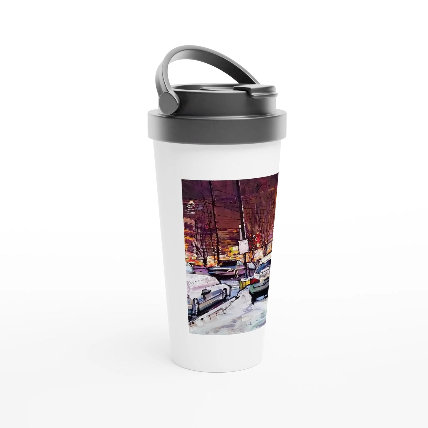 Life under the snow - White 15oz Stainless Steel Travel Mug - eduardgurevich