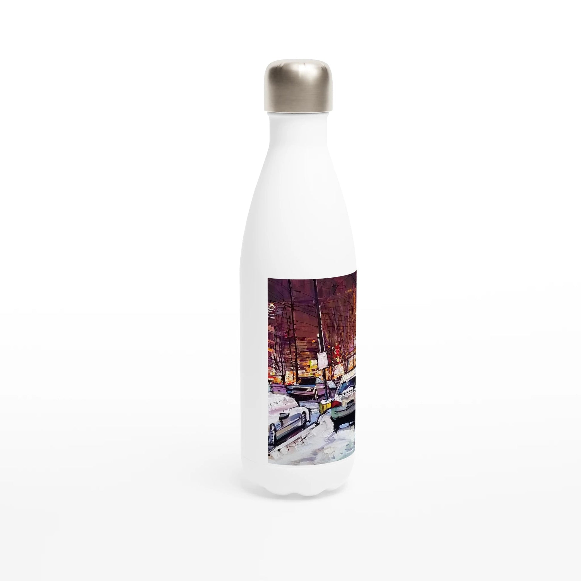 Life under the snow - White 17oz Stainless Steel Water Bottle - eduardgurevich