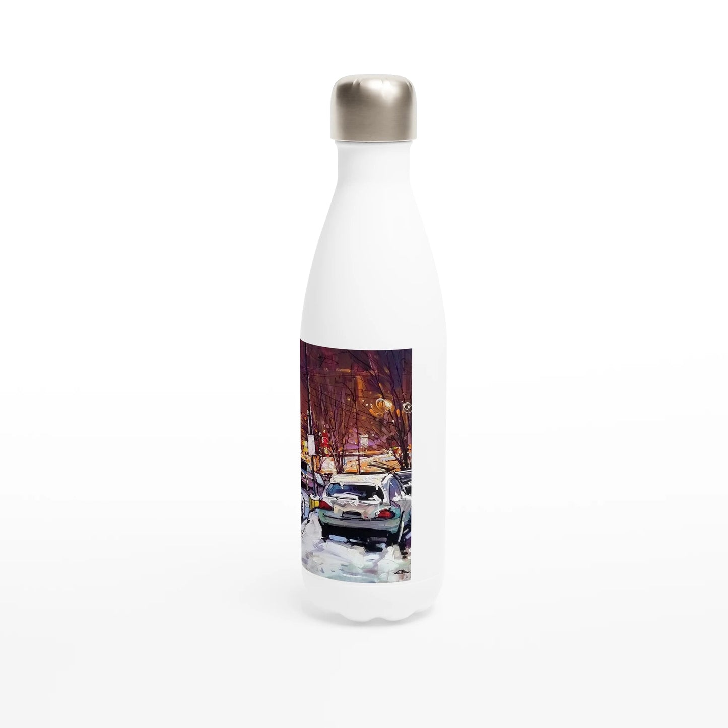 Life under the snow - White 17oz Stainless Steel Water Bottle - eduardgurevich
