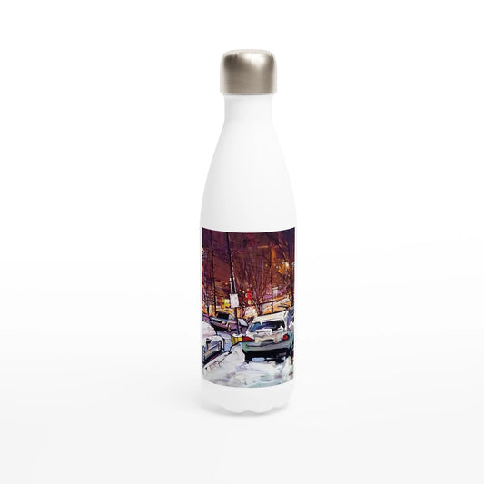 Life under the snow - White 17oz Stainless Steel Water Bottle - eduardgurevich