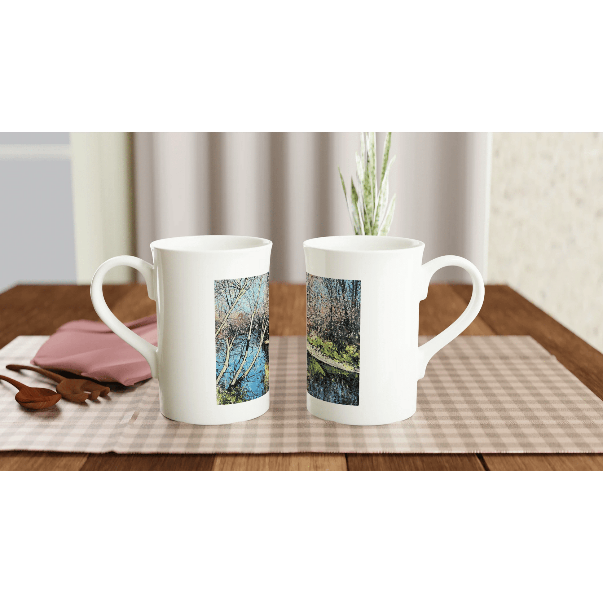 Mirror - White 10oz Porcelain Slim Mug - eduardgurevich
