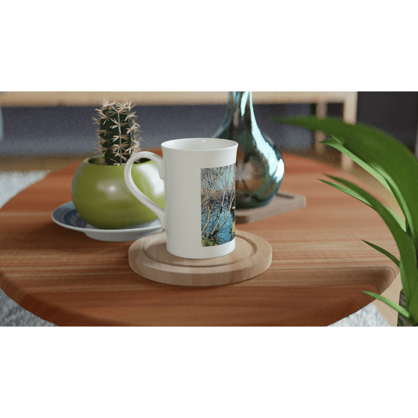Mirror - White 10oz Porcelain Slim Mug - eduardgurevich