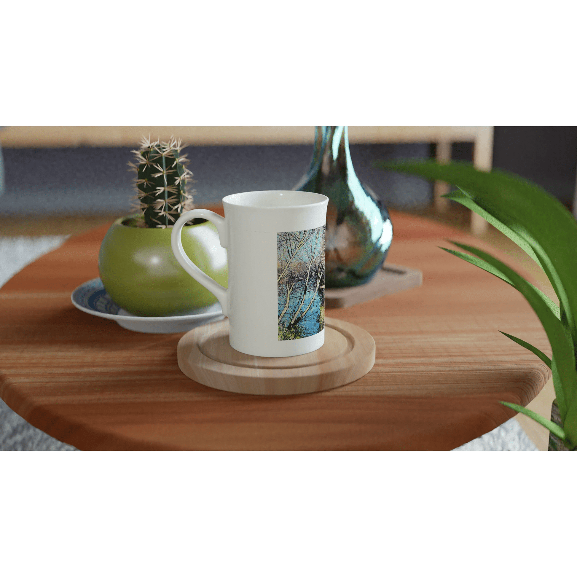 Mirror - White 10oz Porcelain Slim Mug - eduardgurevich