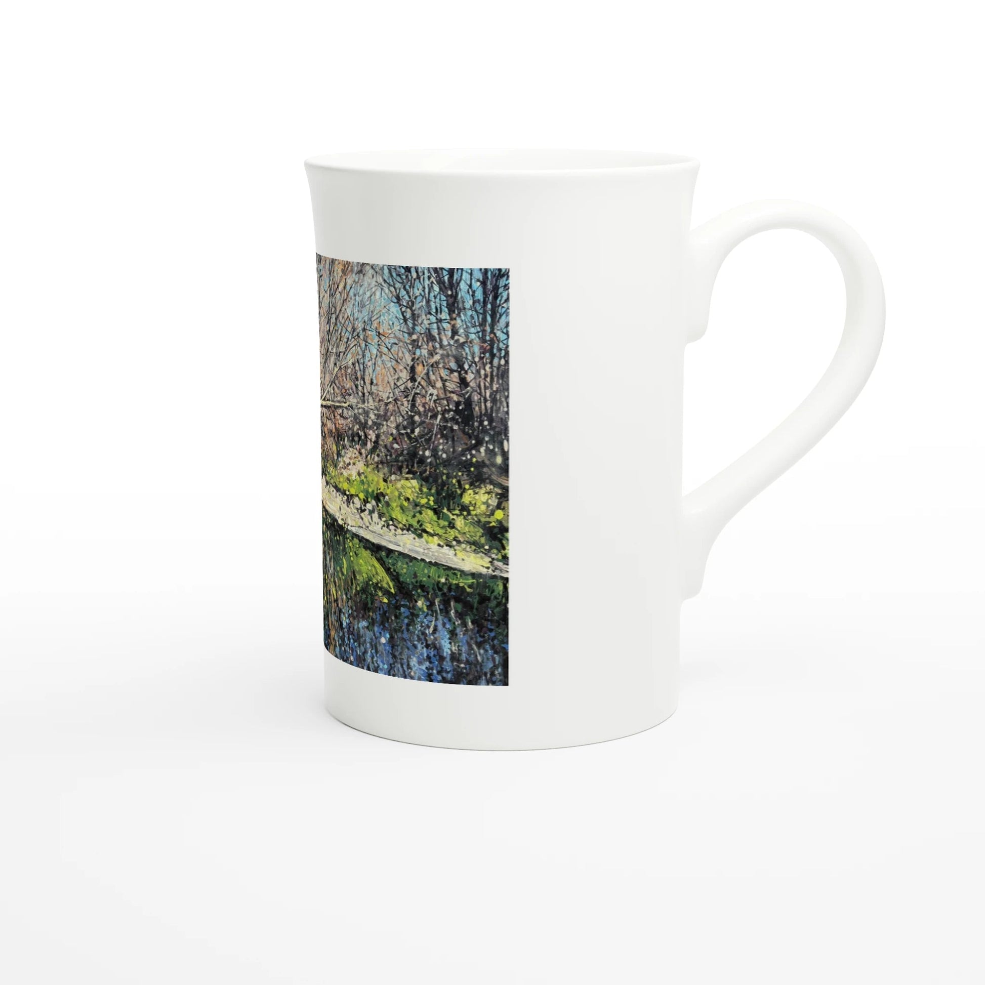 Mirror - White 10oz Porcelain Slim Mug - eduardgurevich