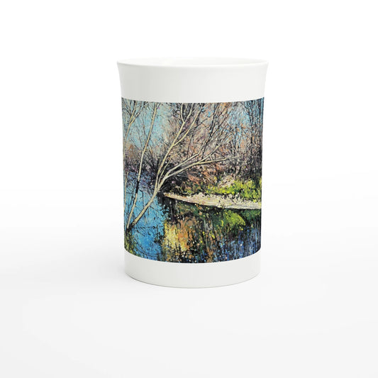 Mirror - White 10oz Porcelain Slim Mug - eduardgurevich