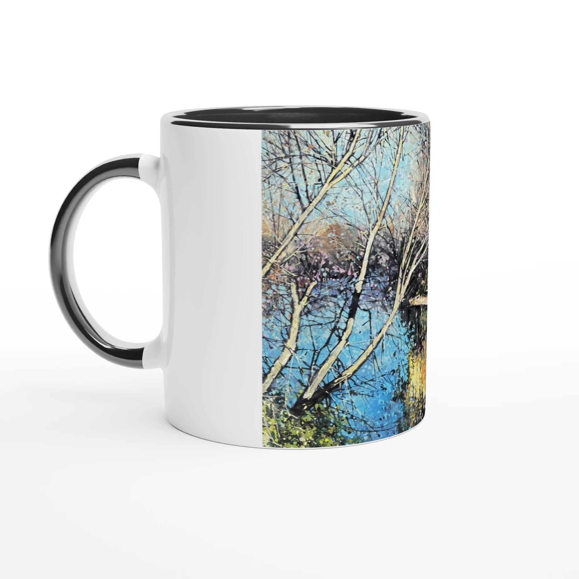 Mirror - White 11oz Ceramic Mug with Color Inside - eduardgurevich
