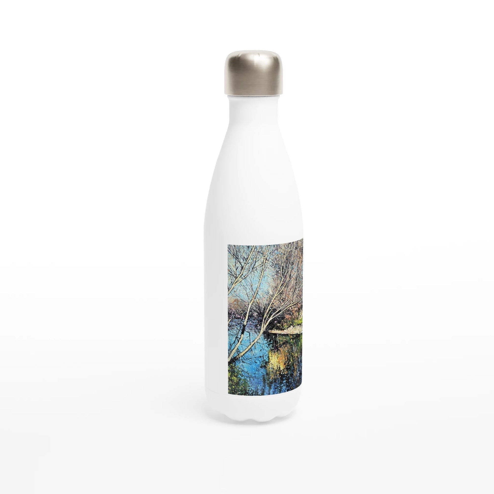 Mirror - White 17oz Stainless Steel Water Bottle - eduardgurevich