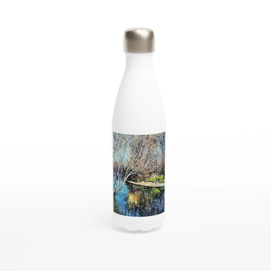 Mirror - White 17oz Stainless Steel Water Bottle - eduardgurevich