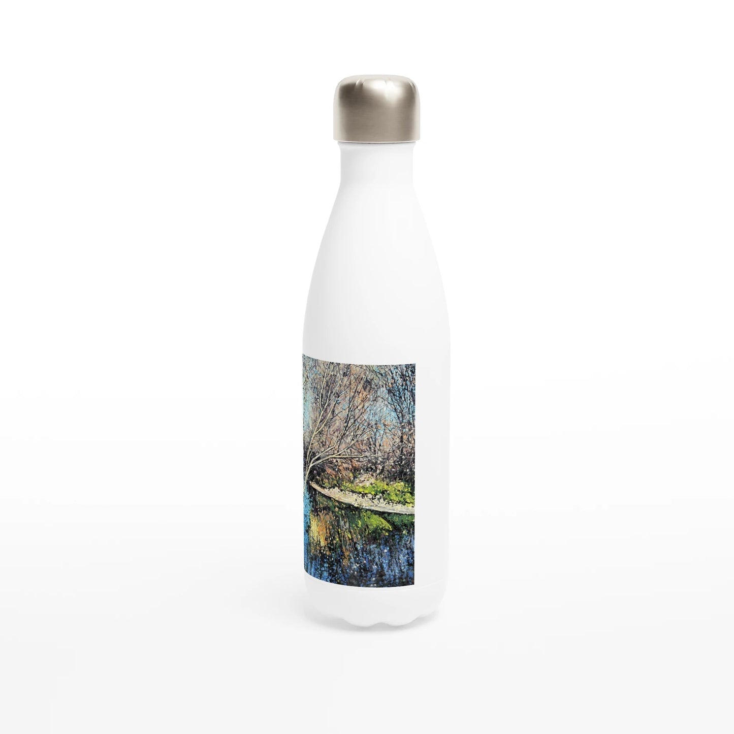Mirror - White 17oz Stainless Steel Water Bottle - eduardgurevich