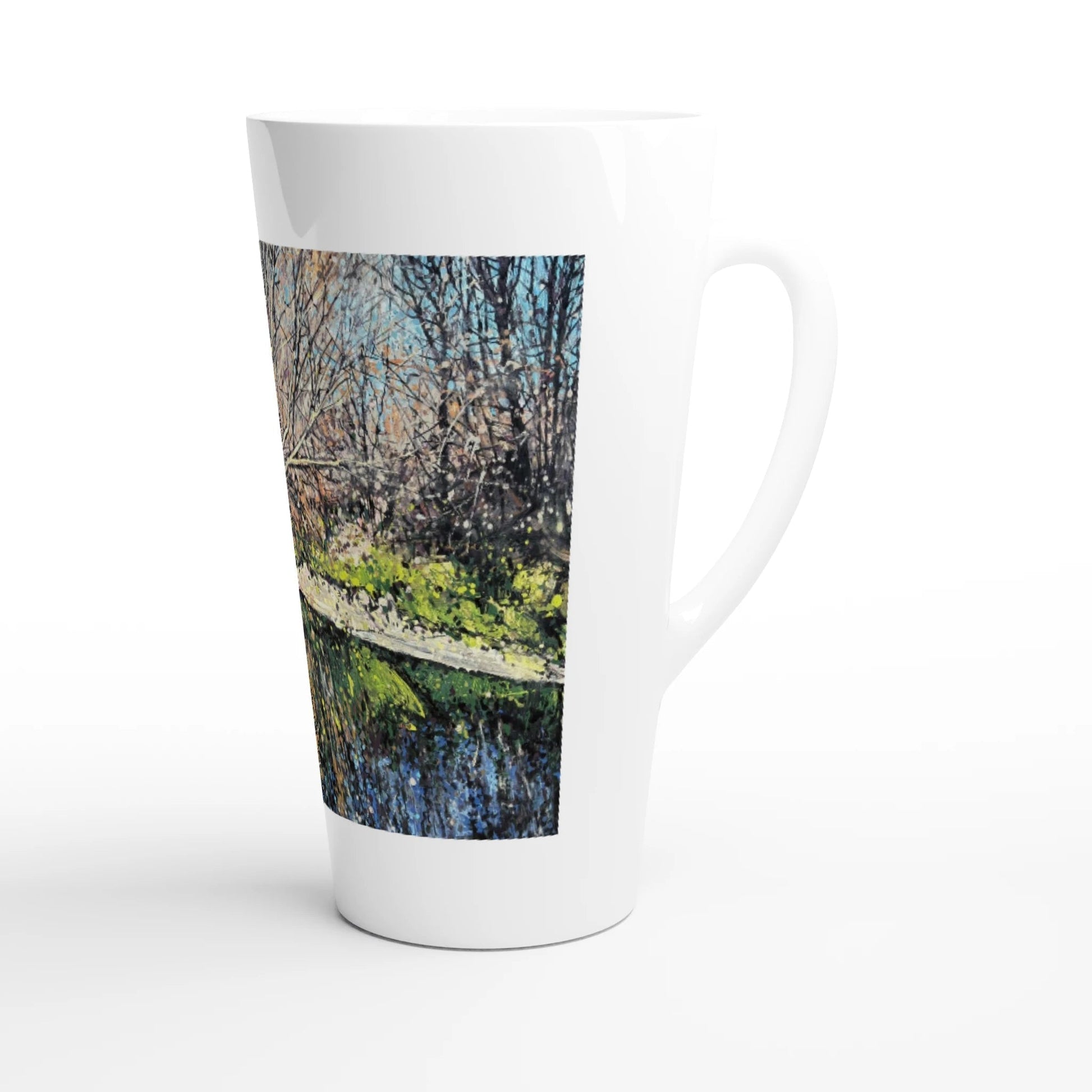 Mirror - White Latte 17oz Ceramic Mug - eduardgurevich