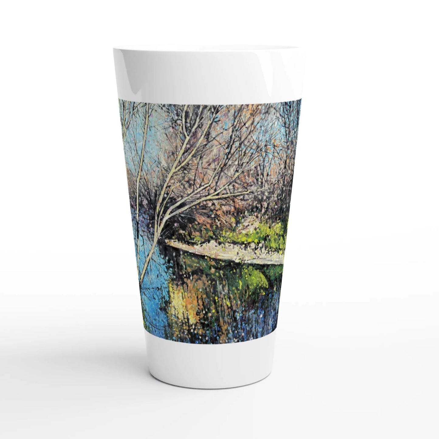 Mirror - White Latte 17oz Ceramic Mug - eduardgurevich