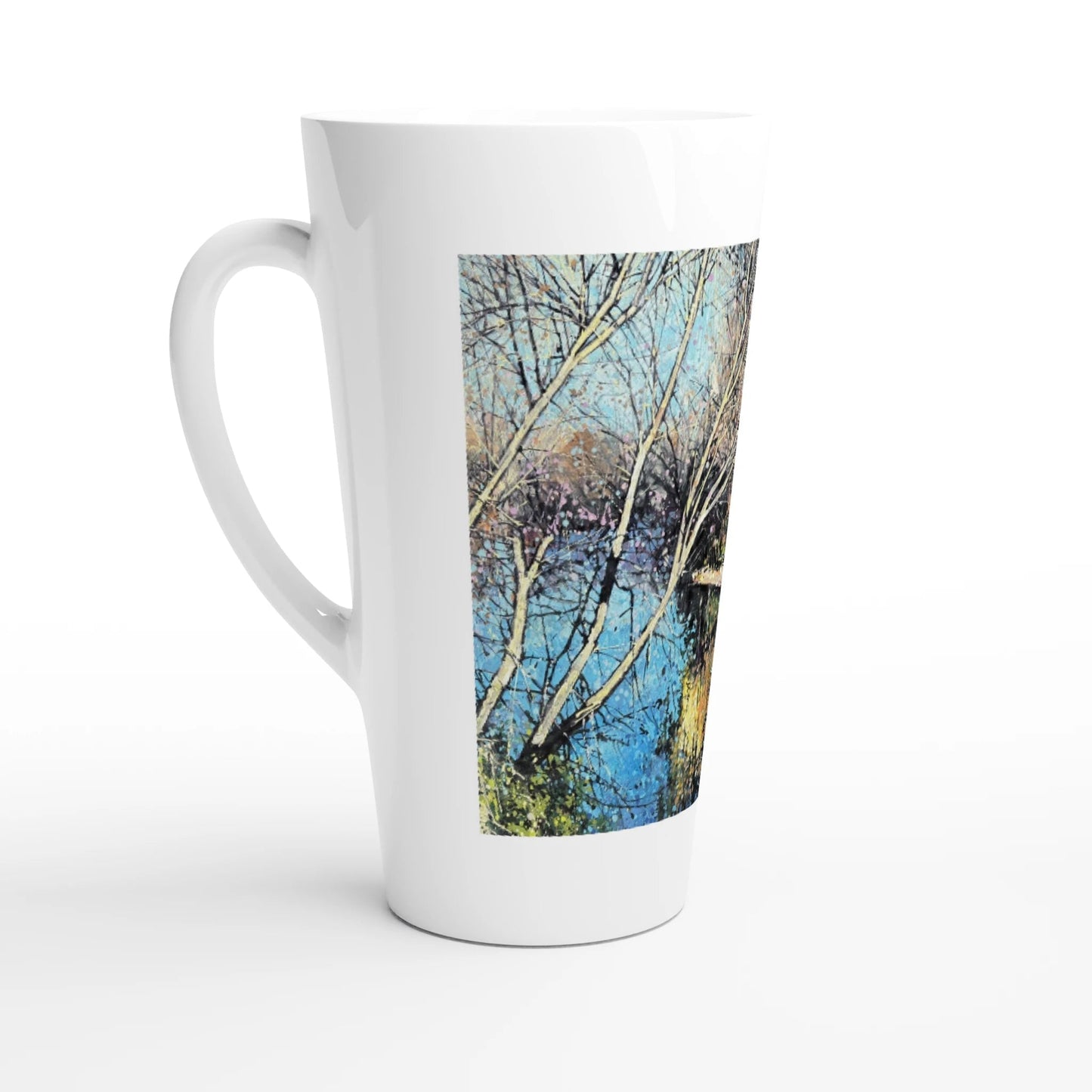 Mirror - White Latte 17oz Ceramic Mug - eduardgurevich