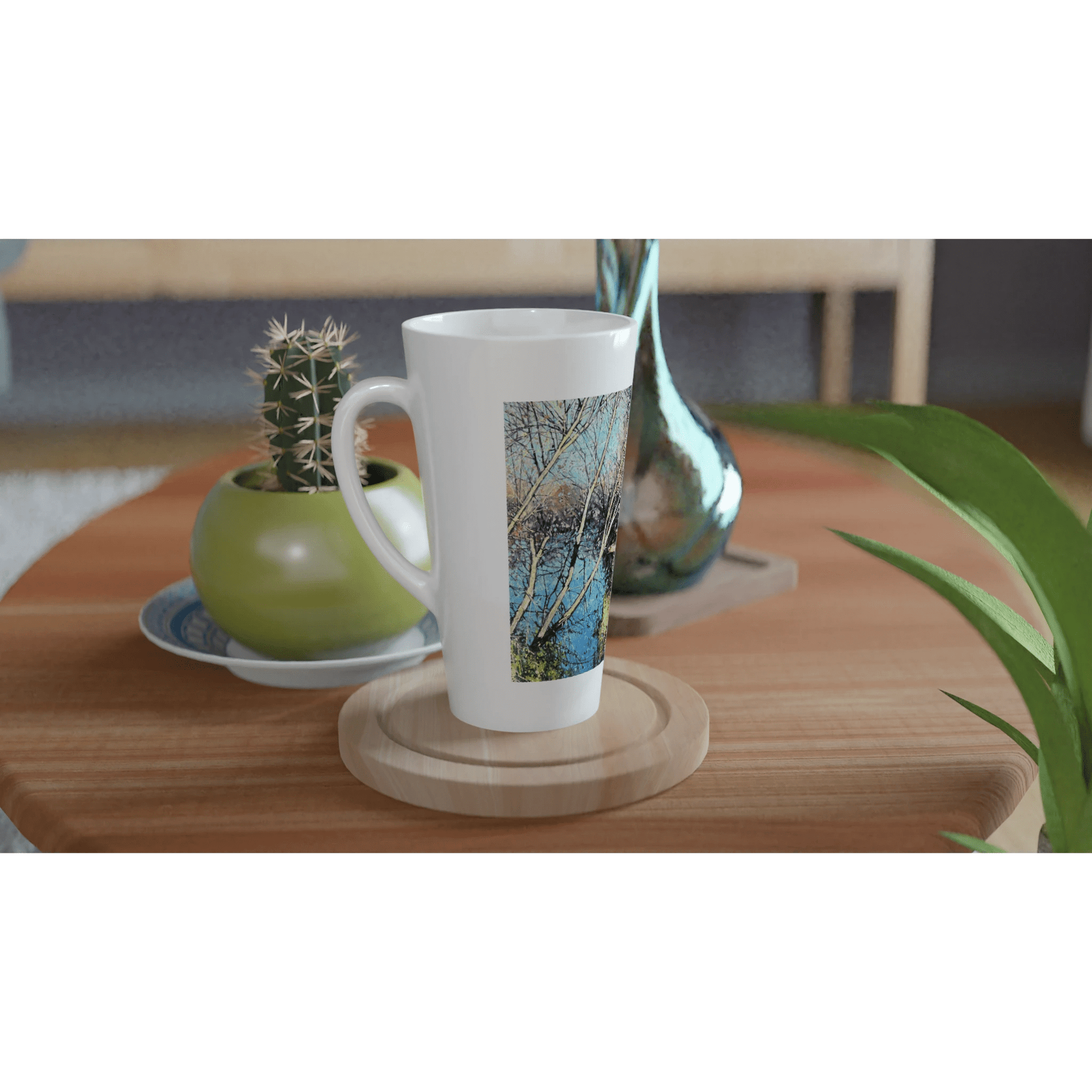 Mirror - White Latte 17oz Ceramic Mug - eduardgurevich