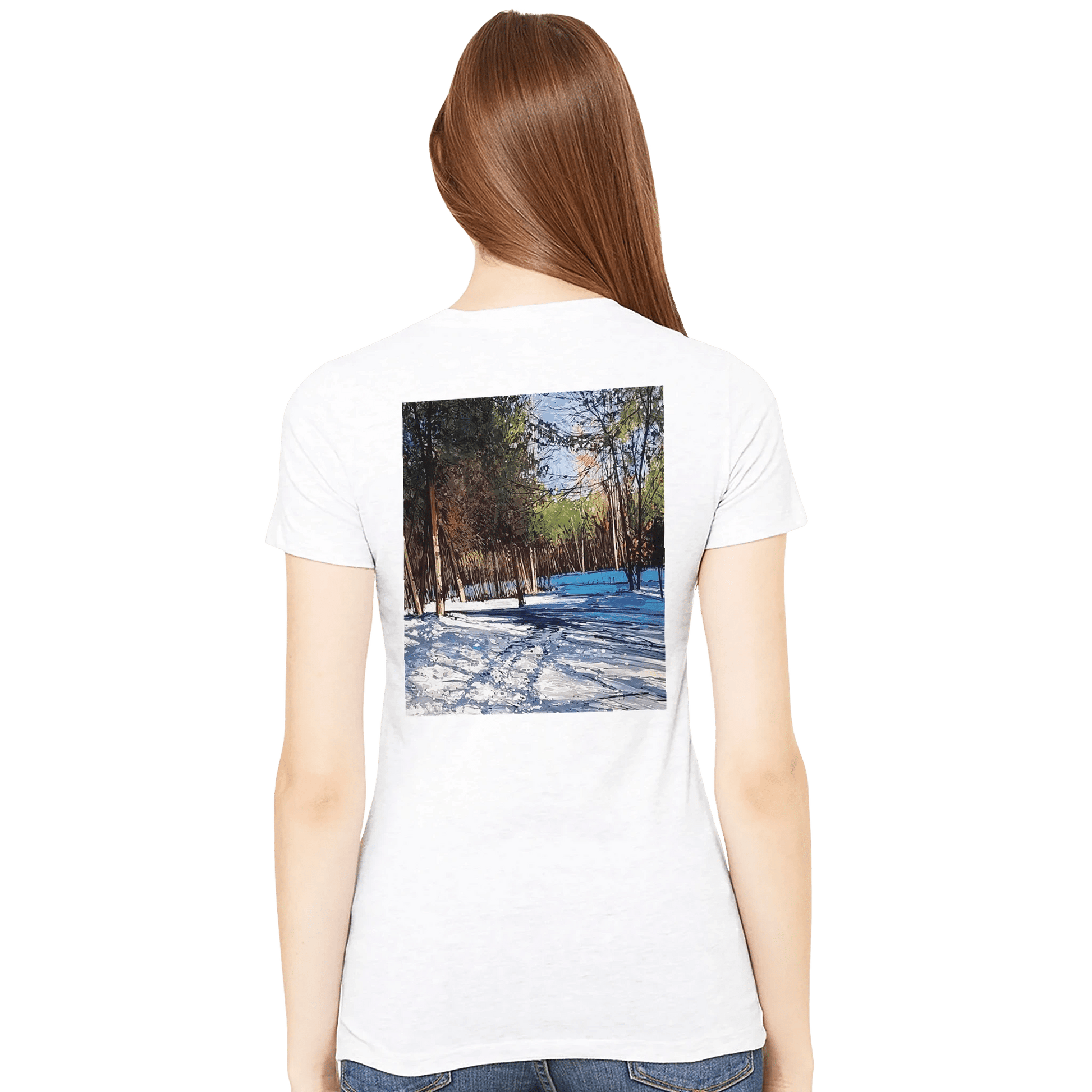 Outer space - Premium Womens Crewneck T-shirt | Bella + Canvas 6004 - eduardgurevich S