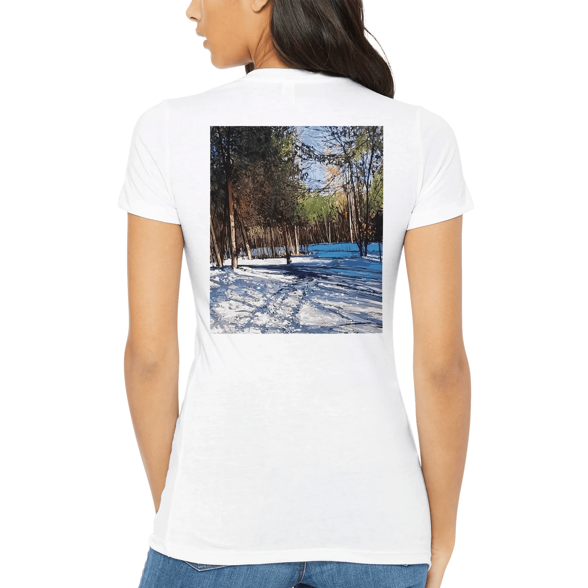 Outer space - Premium Womens Crewneck T-shirt - eduardgurevich S