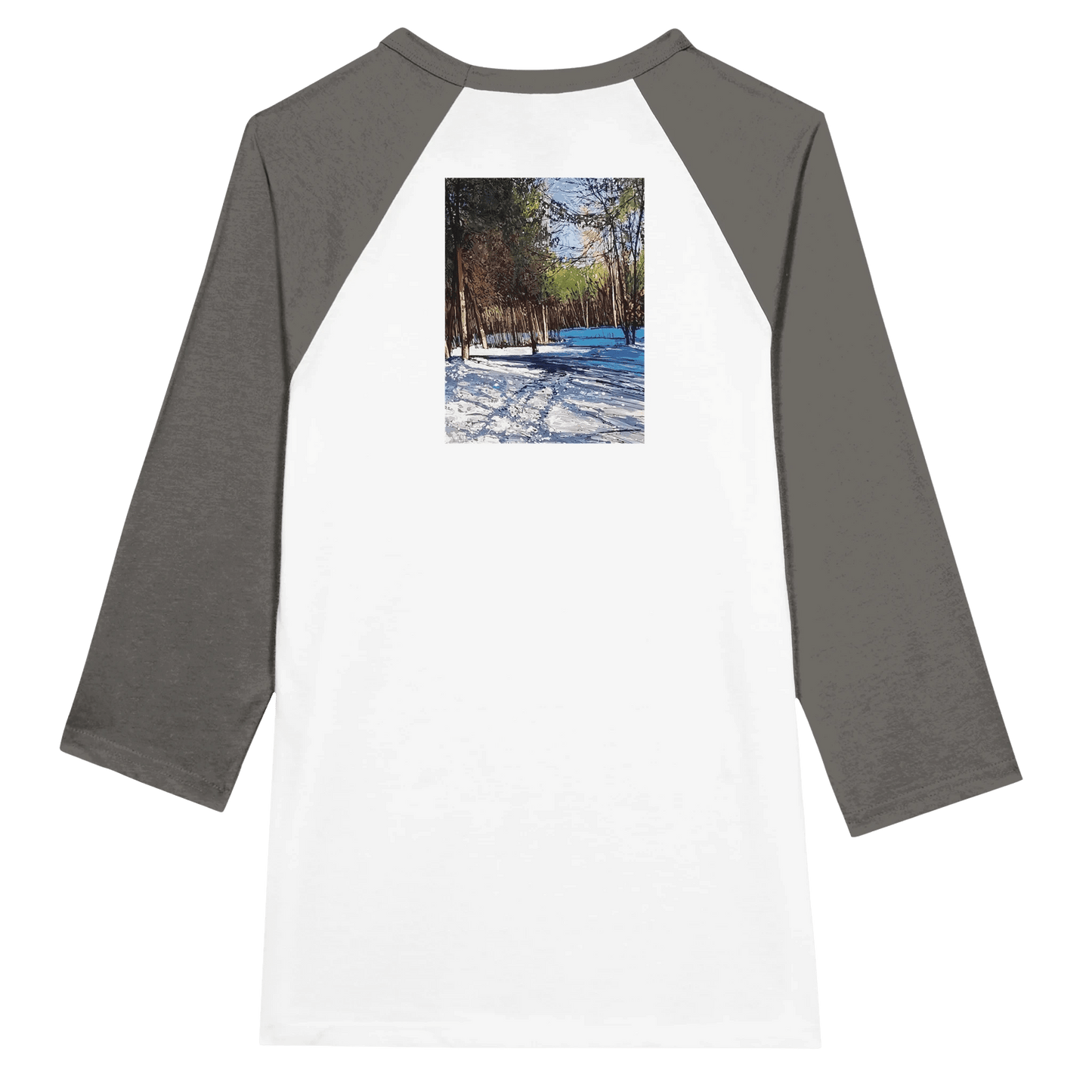 Outer space - Unisex 3/4 sleeve Raglan T-shirt - eduardgurevich XL White and Black