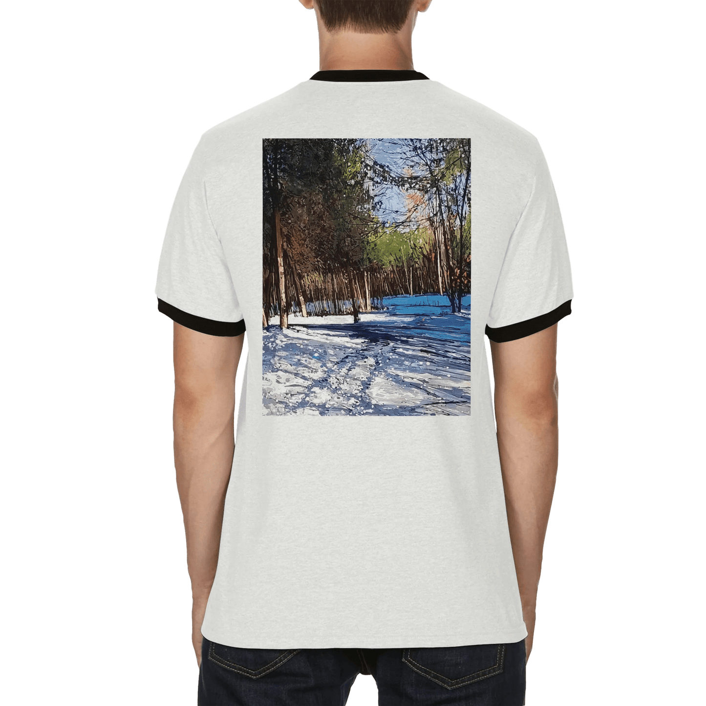 Outer space - Unisex Ringer T-shirt - eduardgurevich S