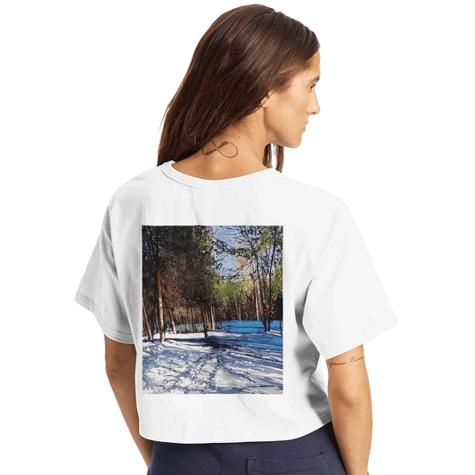 Outer space - Women's Cropped Heritage Crewneck T-Shirt | Champion T453W - eduardgurevich S