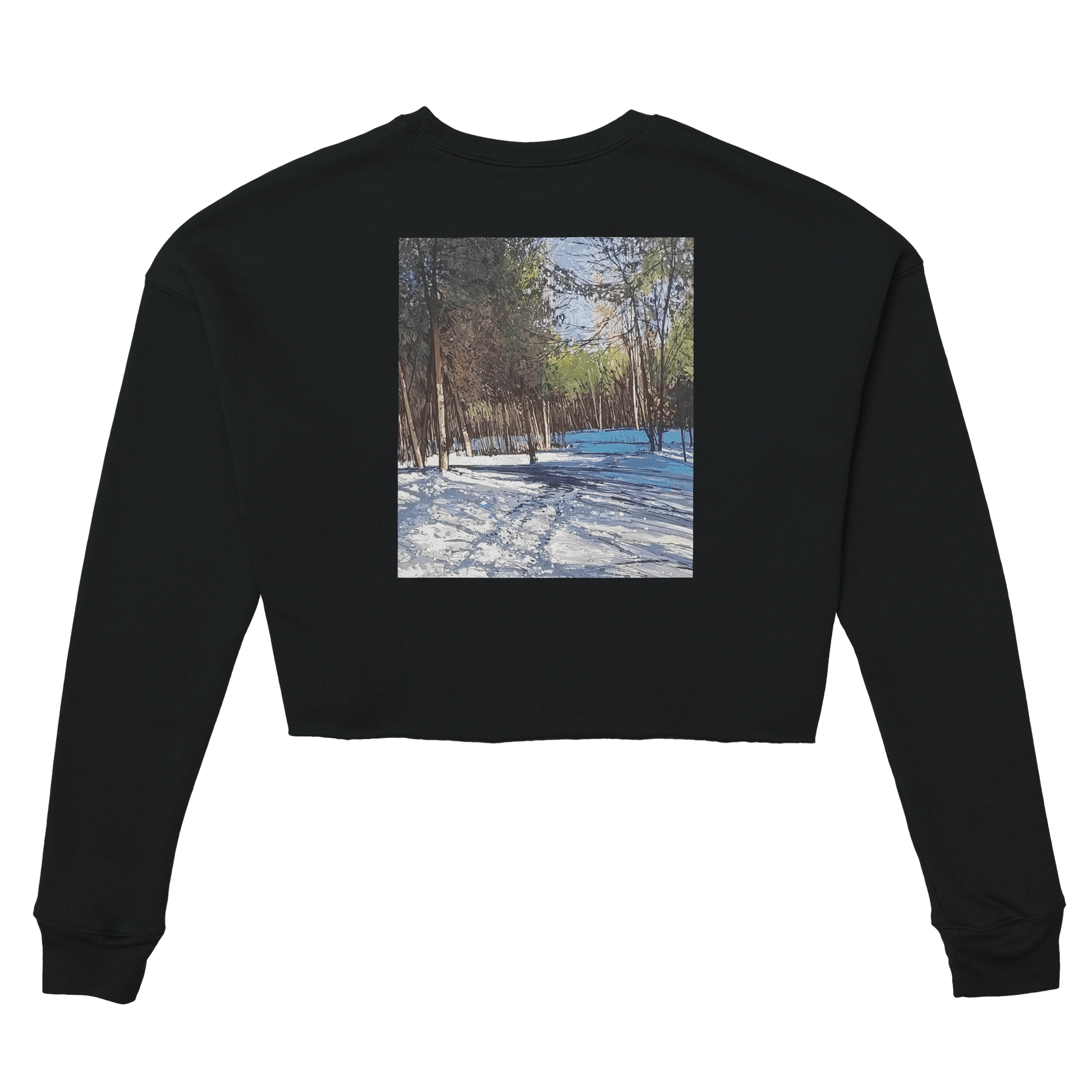 Outer space - Women's Cropped Sweatshirt | Bella + Canvas 7503 - eduardgurevich S