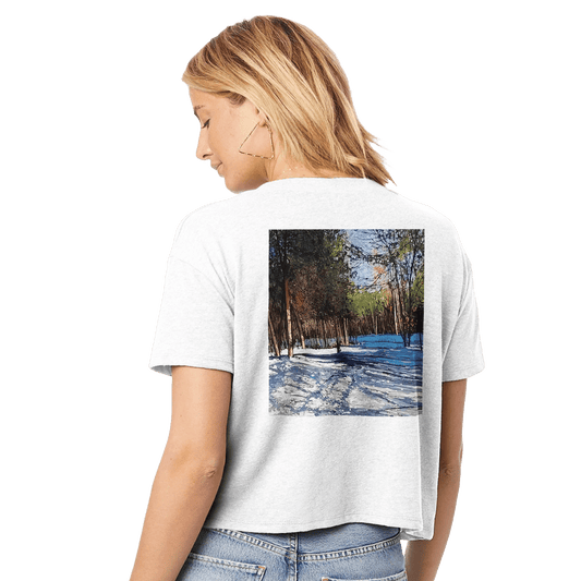 Outer space - Women's Headliner Cropped Crewneck T-Shirt | Alternative 5114BP - eduardgurevich S