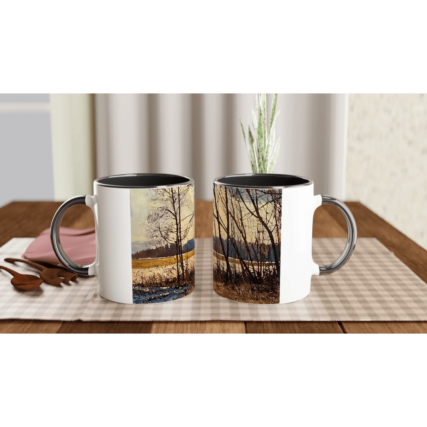 Promise - White 11oz Ceramic Mug with Color Inside - eduardgurevich