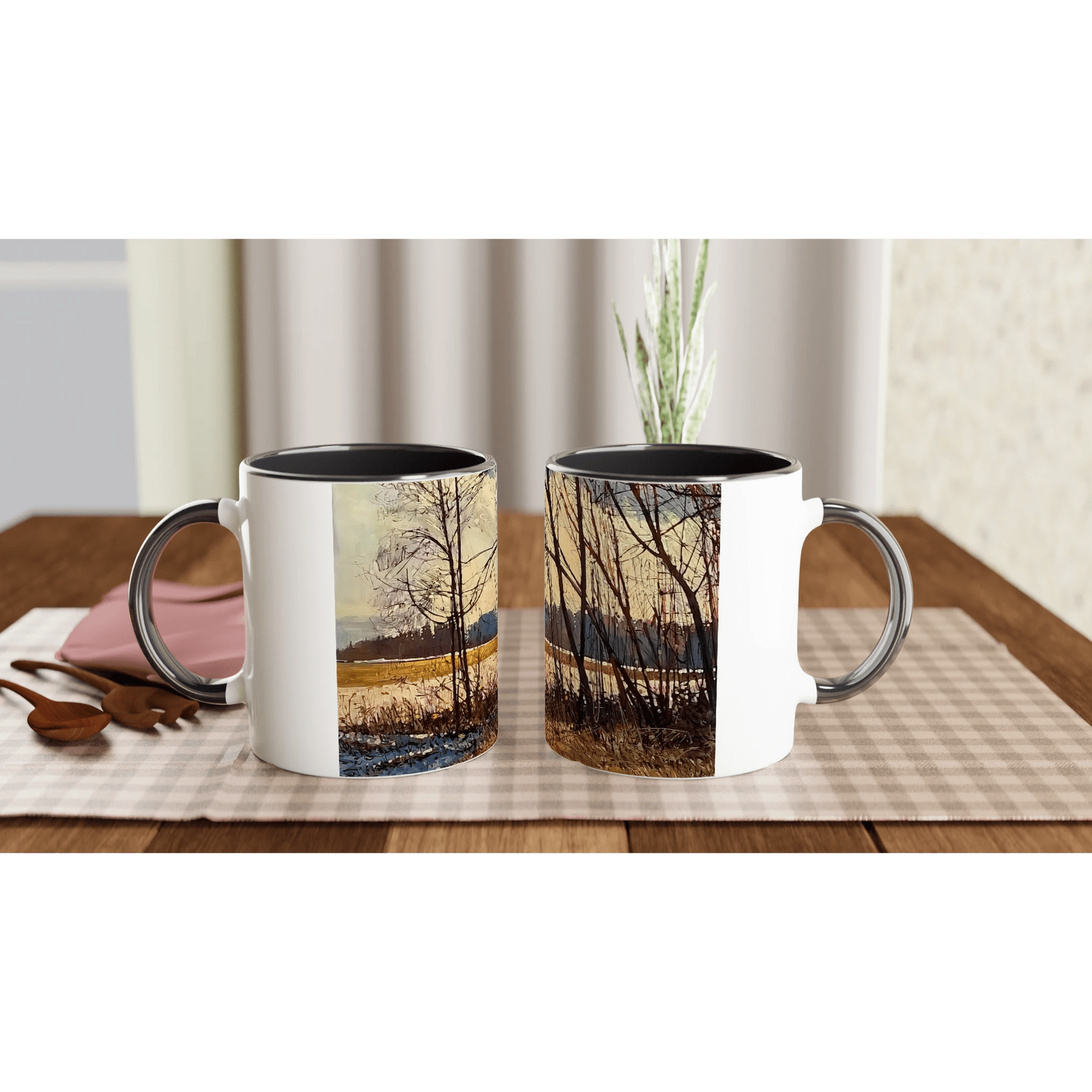 Promise - White 11oz Ceramic Mug with Color Inside - eduardgurevich