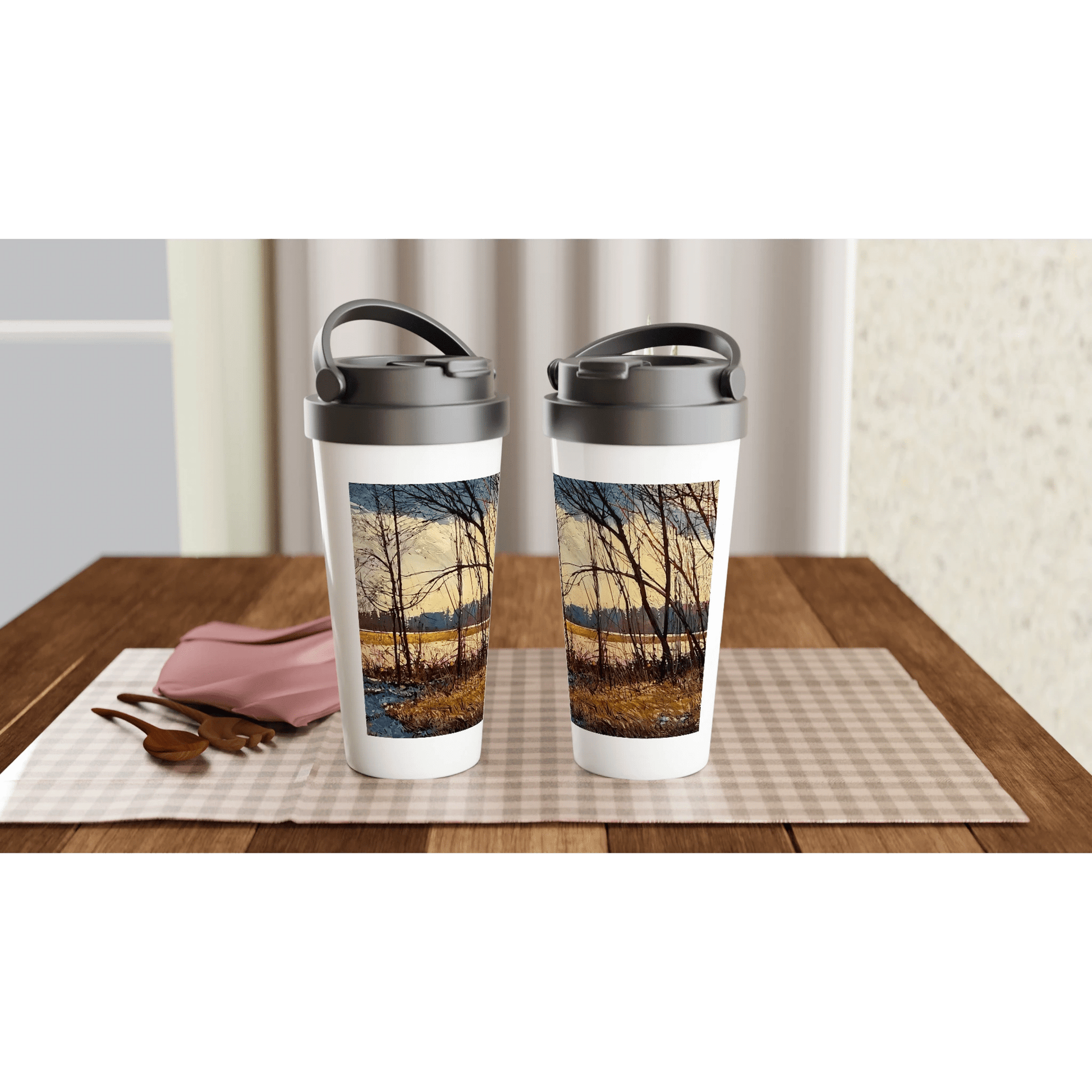 Promise - White 15oz Stainless Steel Travel Mug - eduardgurevich