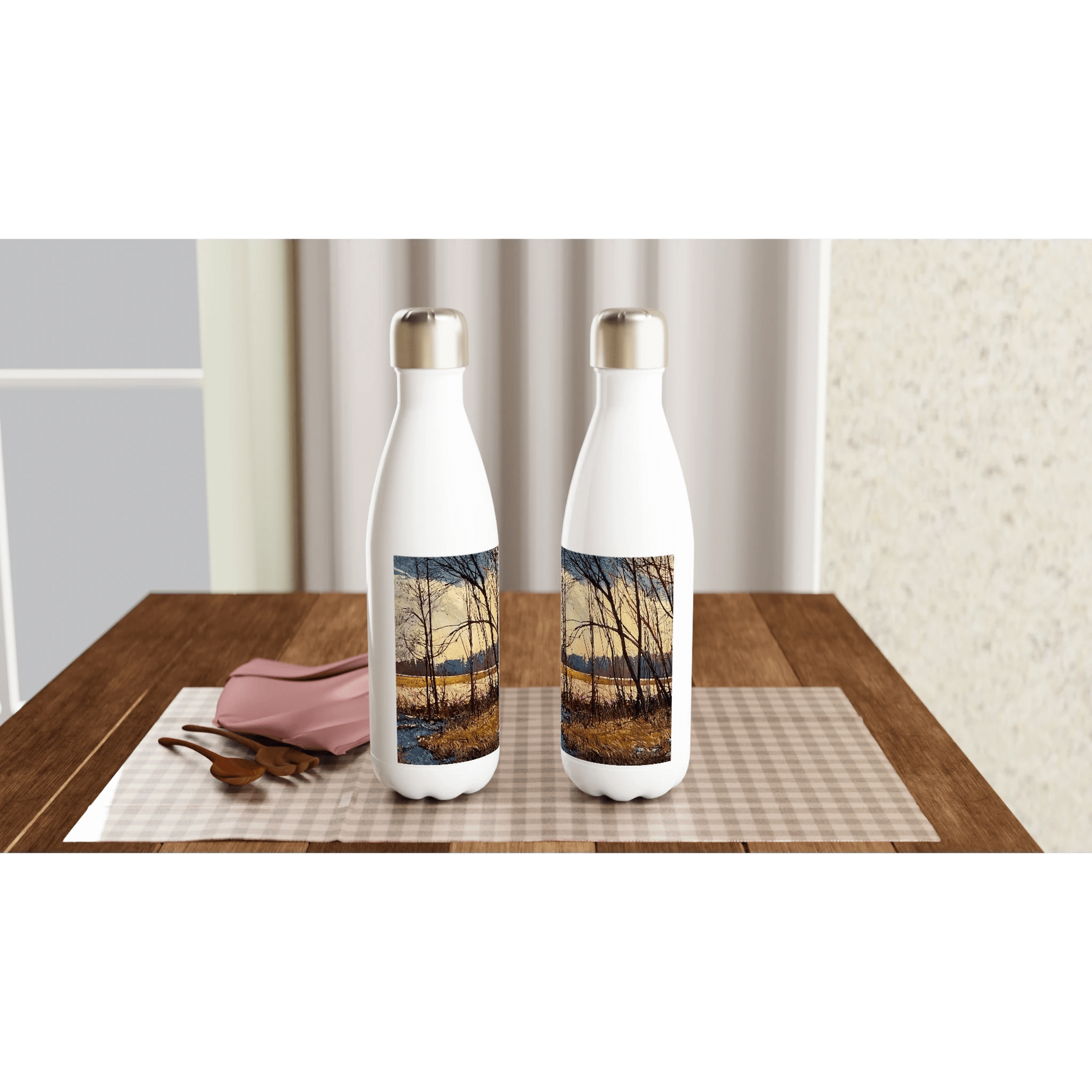 Promise - White 17oz Stainless Steel Water Bottle - eduardgurevich