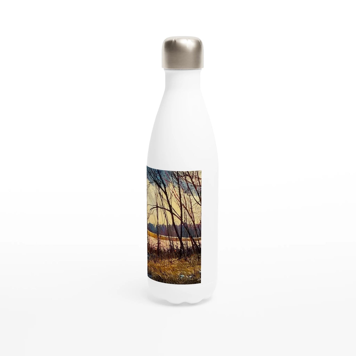 Promise - White 17oz Stainless Steel Water Bottle - eduardgurevich