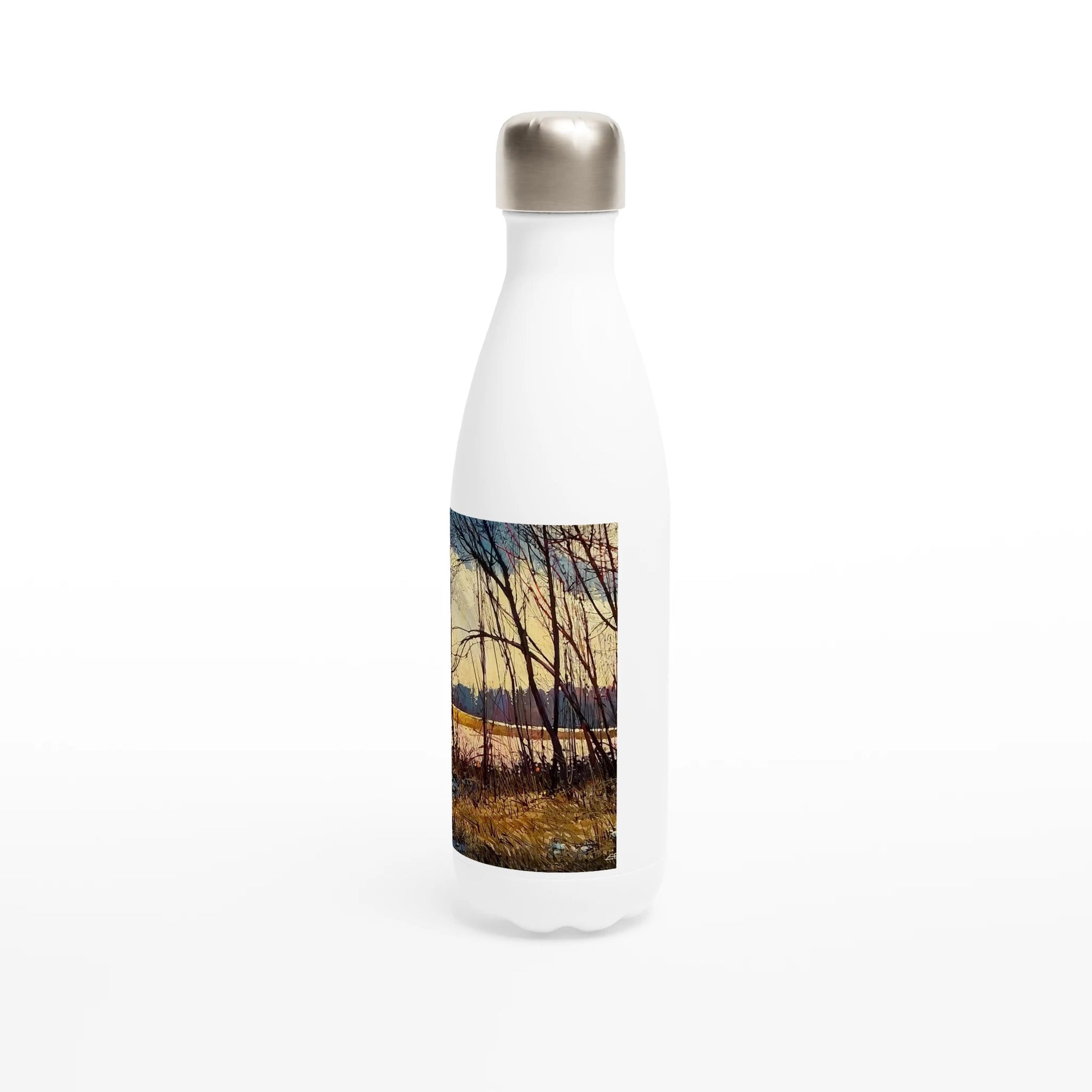 Promise - White 17oz Stainless Steel Water Bottle - eduardgurevich