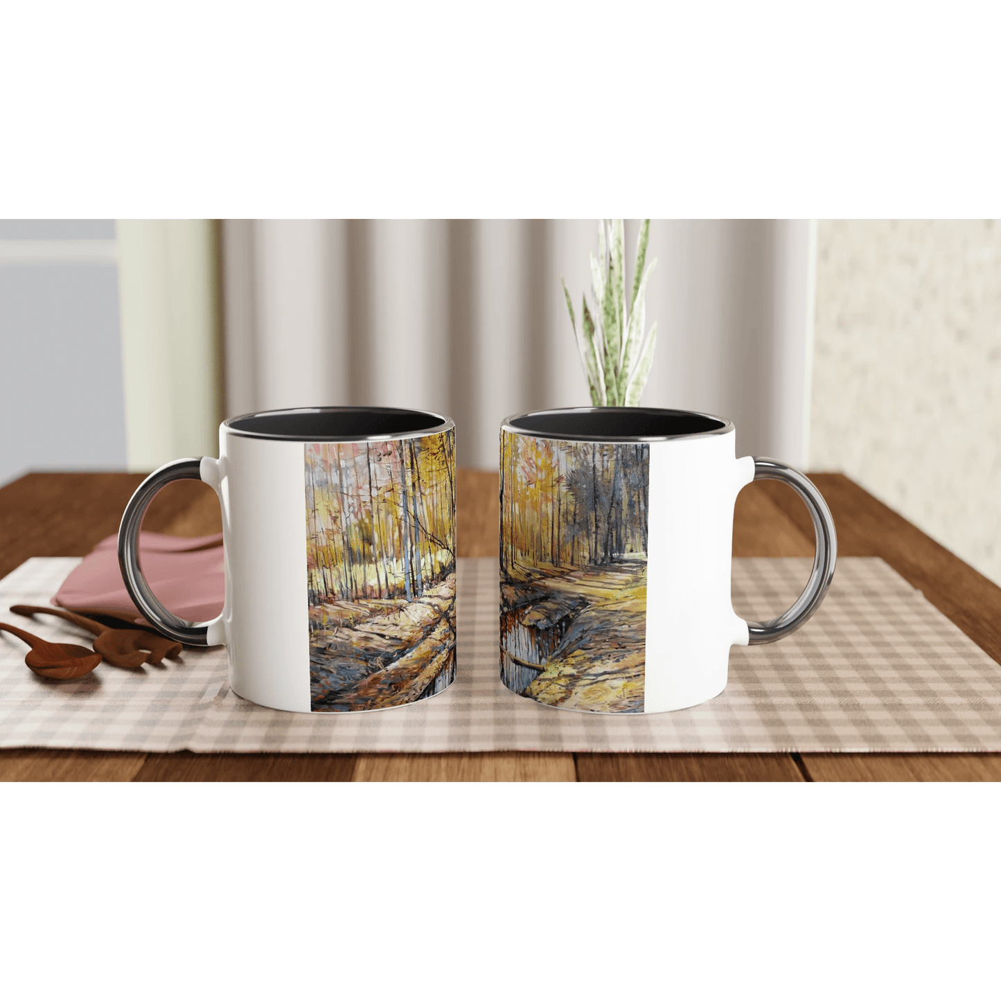 Promising - White 11oz Ceramic Mug with Color Inside - eduardgurevich