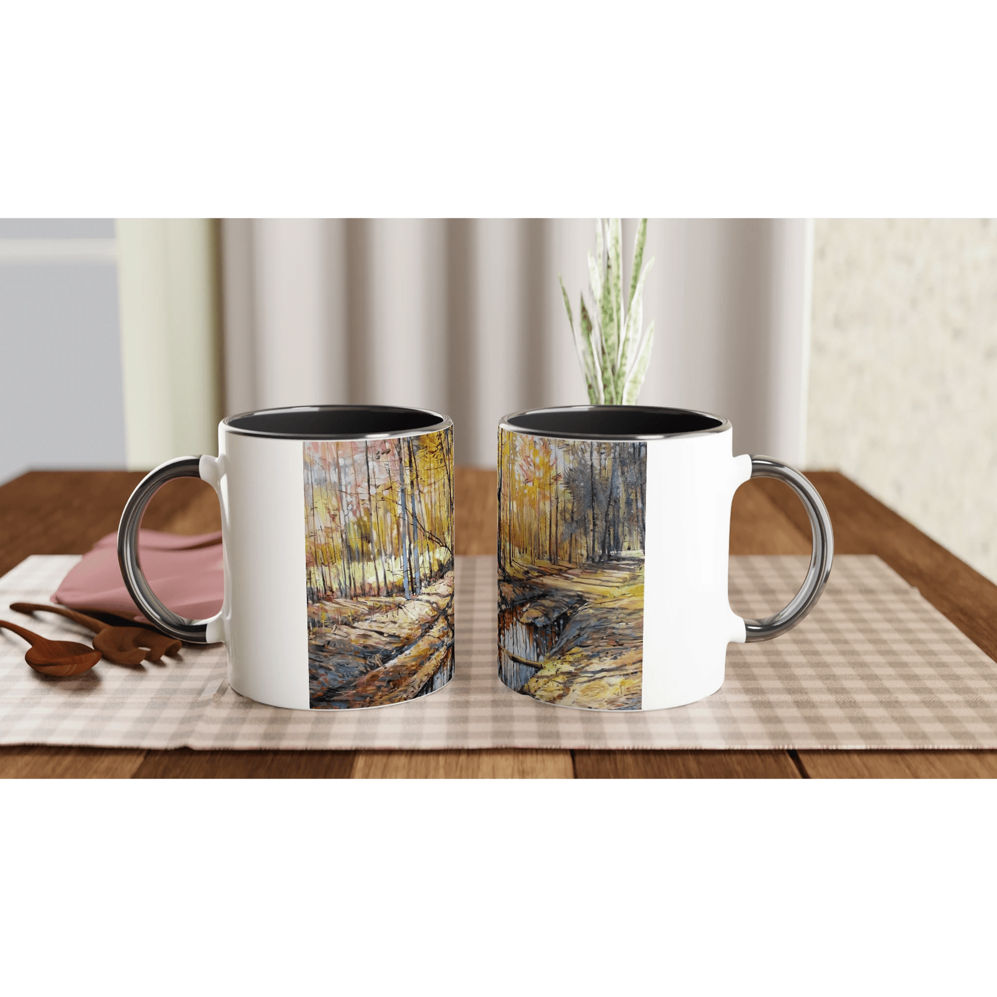 Promising - White 11oz Ceramic Mug with Color Inside - eduardgurevich