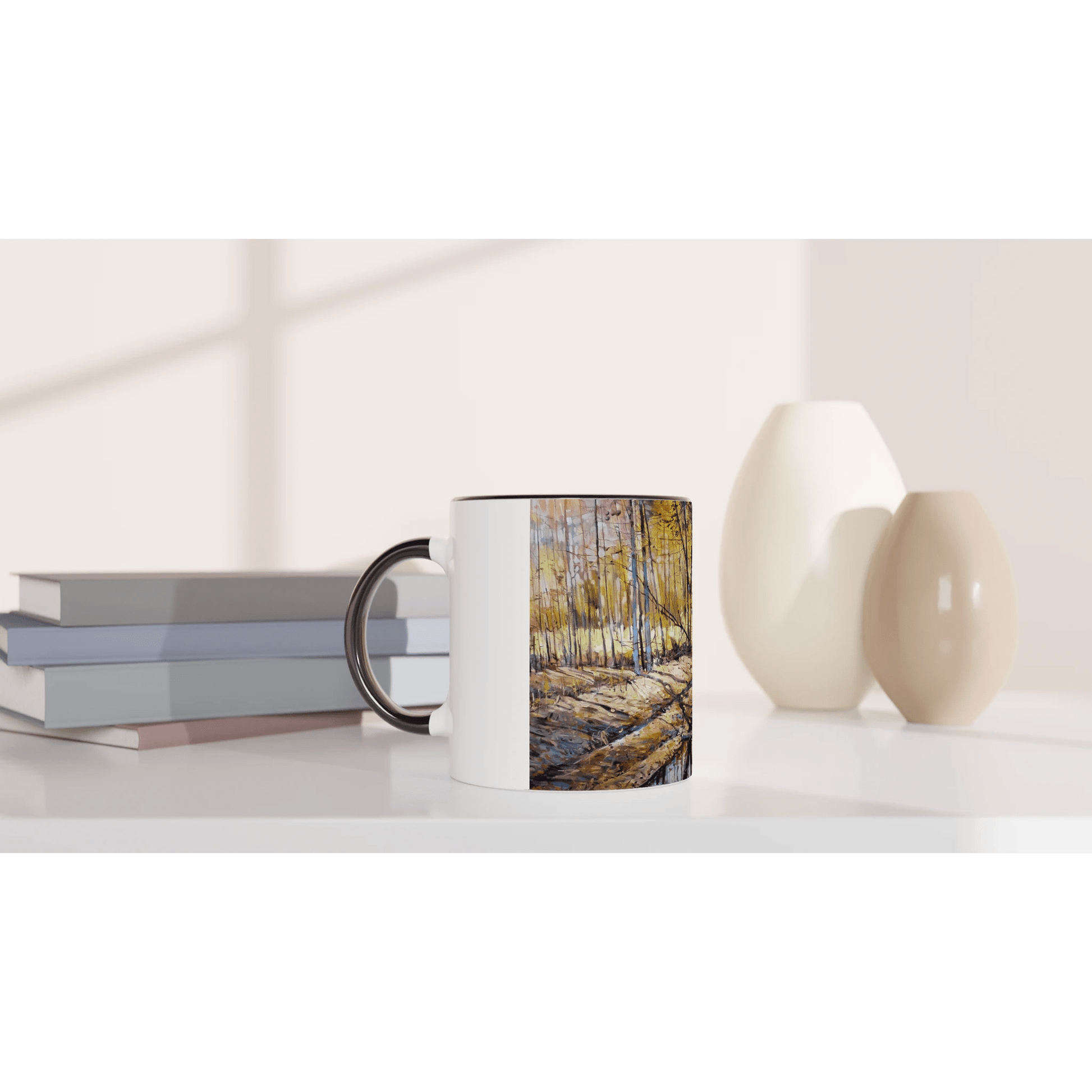 Promising - White 11oz Ceramic Mug with Color Inside - eduardgurevich