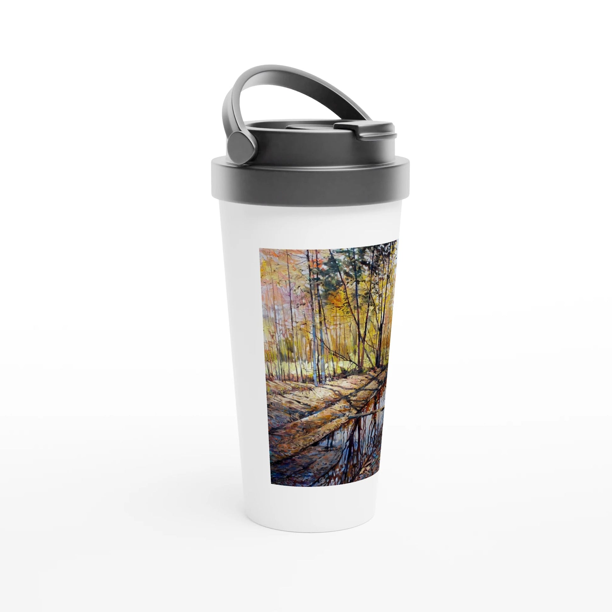 Promising - White 15oz Stainless Steel Travel Mug - eduardgurevich