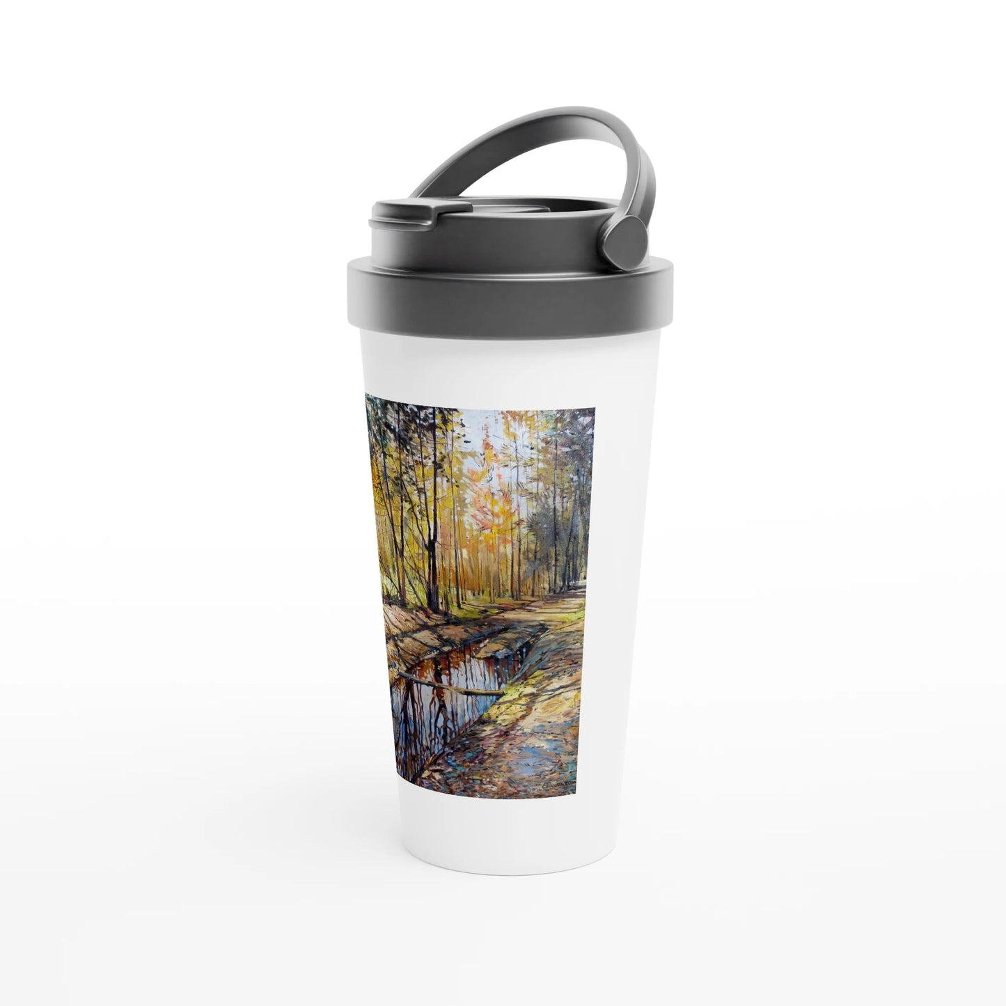 Promising - White 15oz Stainless Steel Travel Mug - eduardgurevich