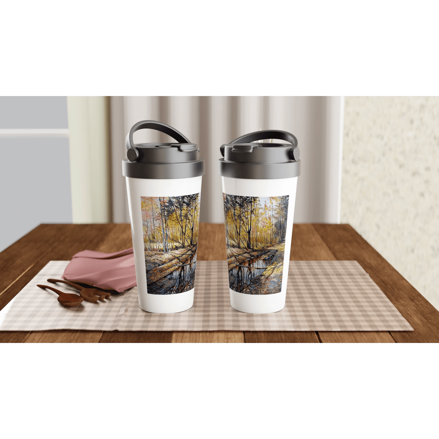 Promising - White 15oz Stainless Steel Travel Mug - eduardgurevich