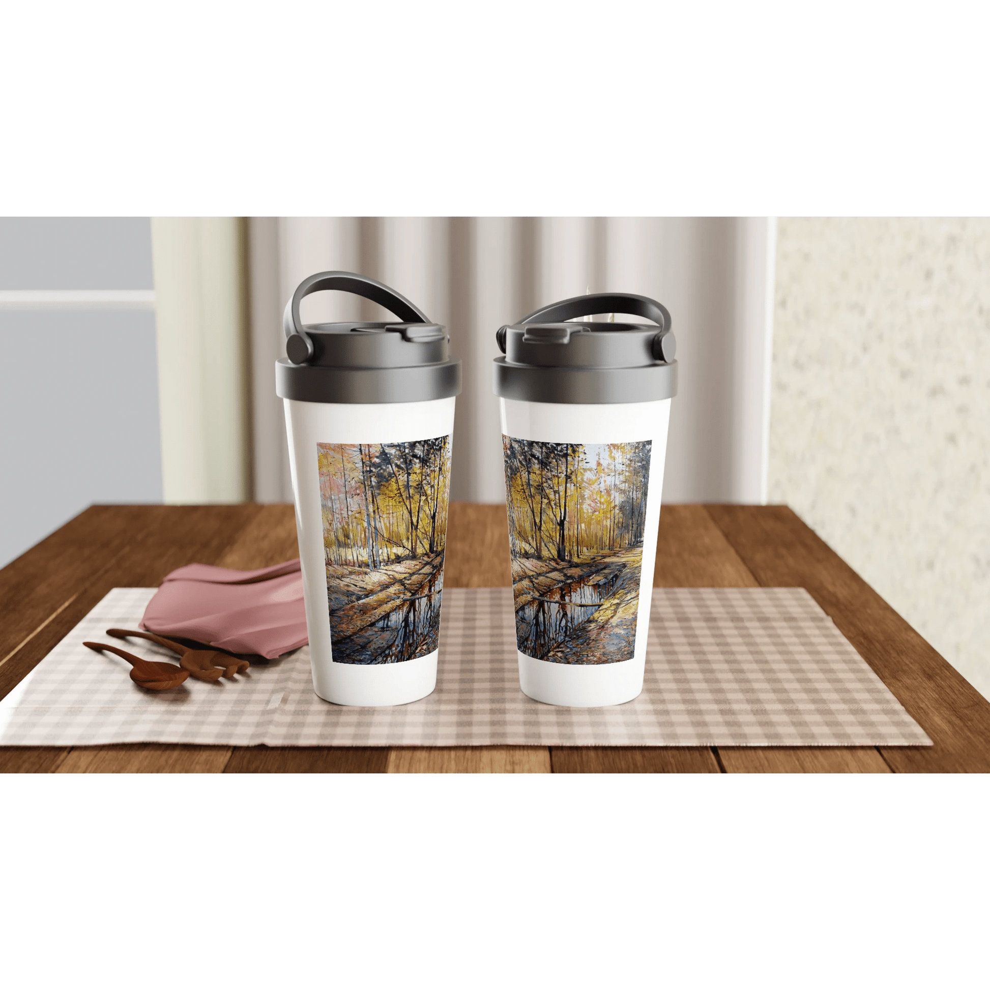 Promising - White 15oz Stainless Steel Travel Mug - eduardgurevich