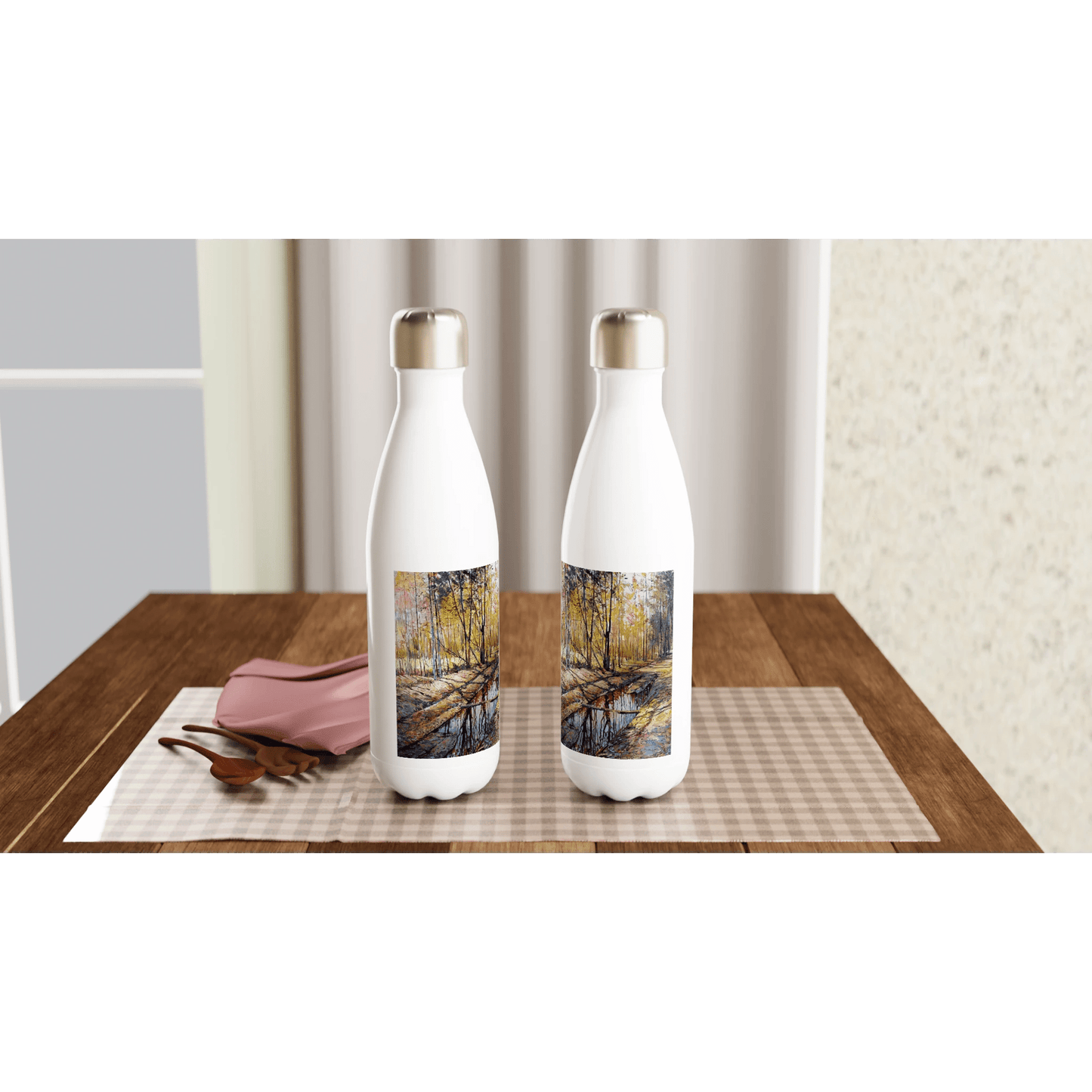 Promising - White 17oz Stainless Steel Water Bottle - eduardgurevich