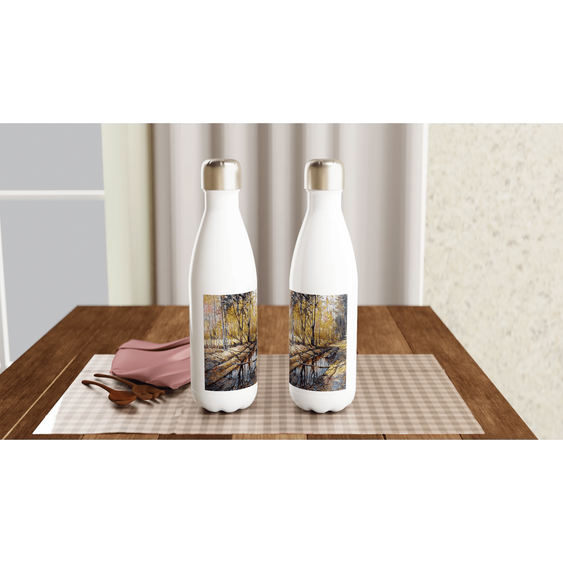 Promising - White 17oz Stainless Steel Water Bottle - eduardgurevich