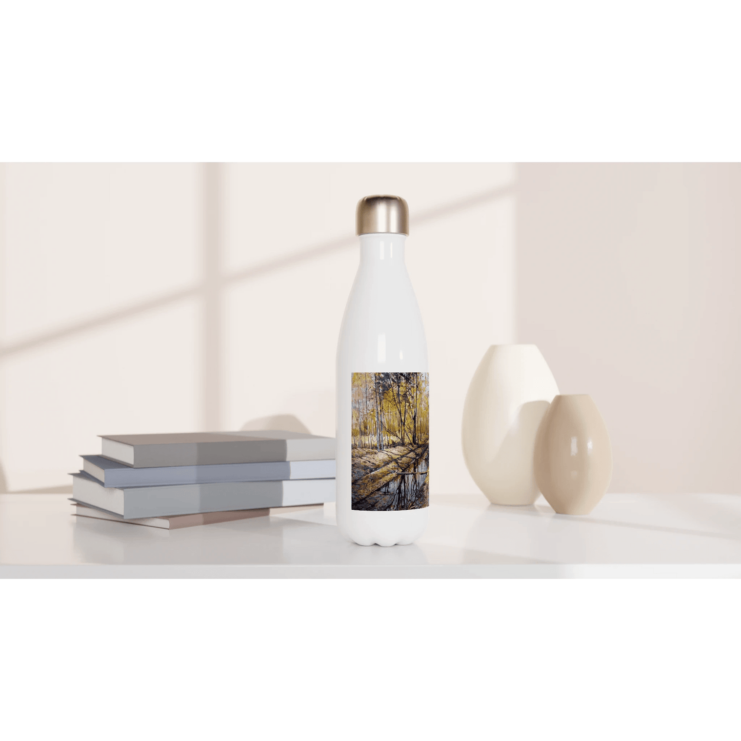 Promising - White 17oz Stainless Steel Water Bottle - eduardgurevich