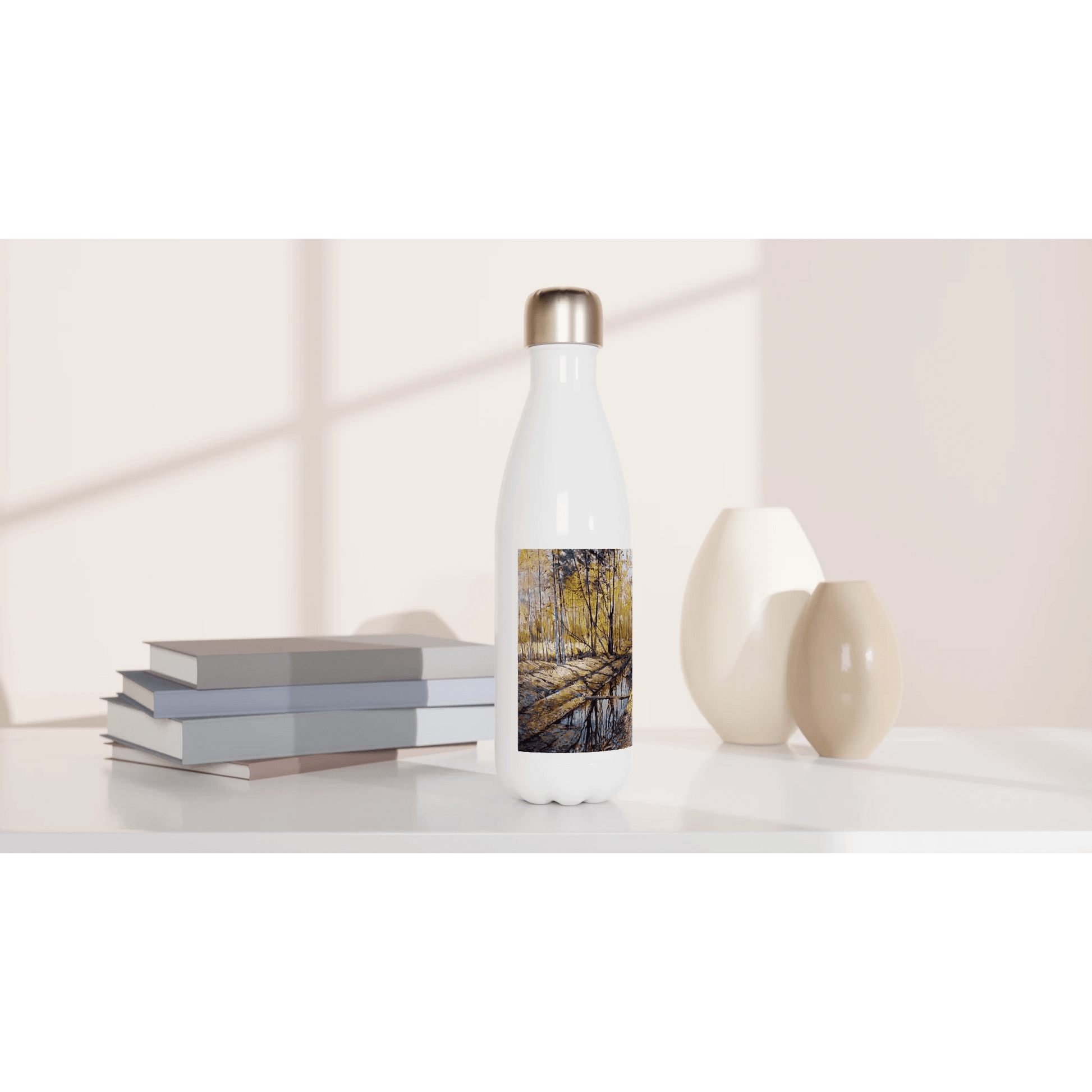 Promising - White 17oz Stainless Steel Water Bottle - eduardgurevich