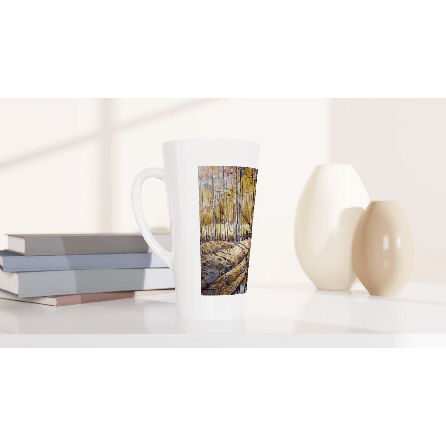 Promising - White Latte 17oz Ceramic Mug - eduardgurevich