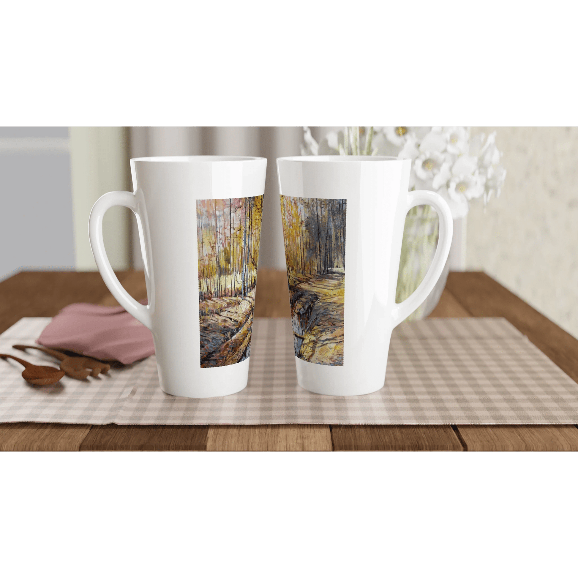 Promising - White Latte 17oz Ceramic Mug - eduardgurevich