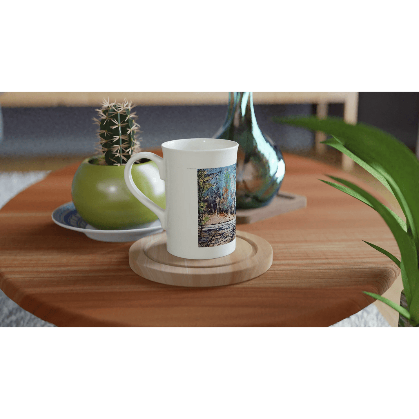 Road twist - White 10oz Porcelain Slim Mug - eduardgurevich