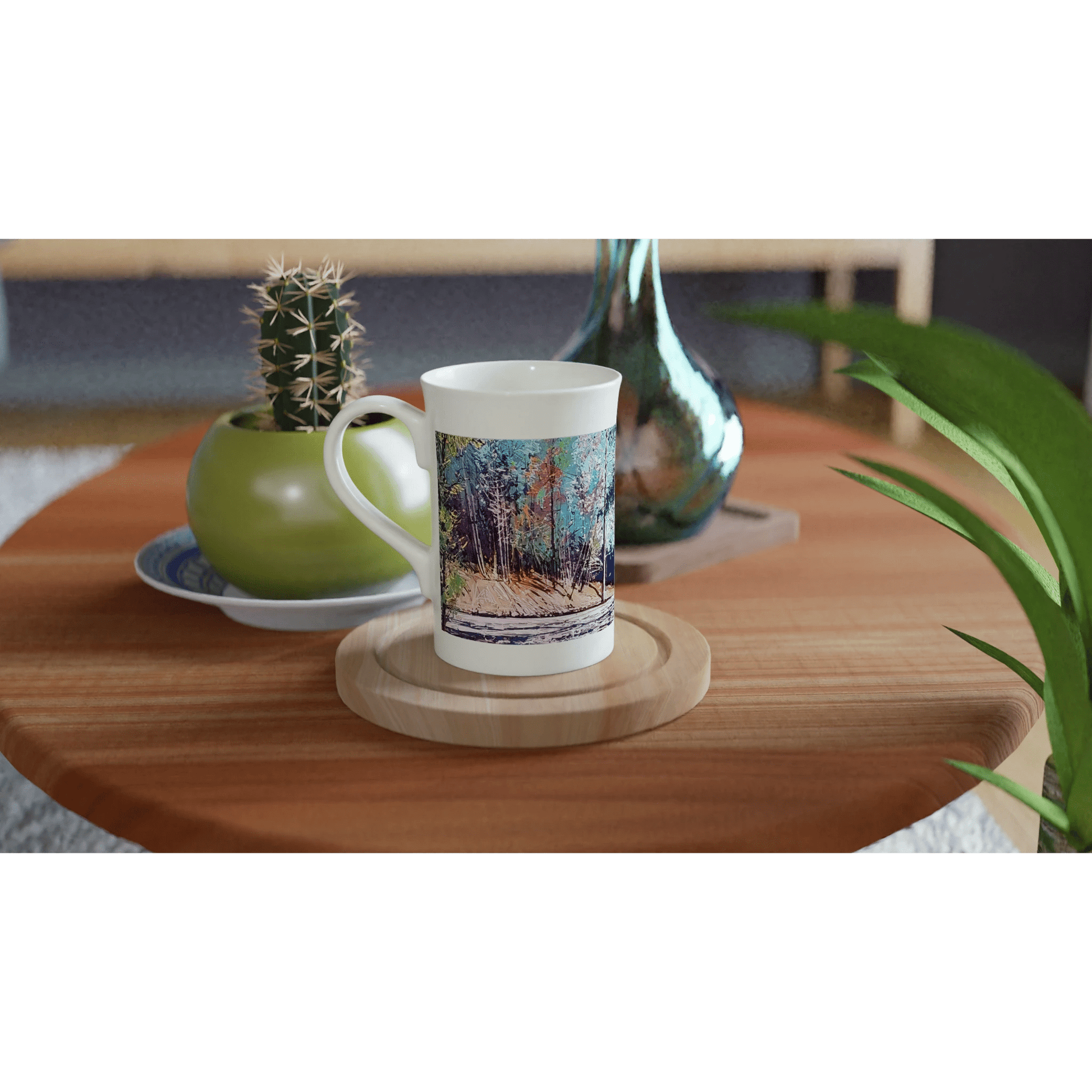 Road twist - White 10oz Porcelain Slim Mug - eduardgurevich