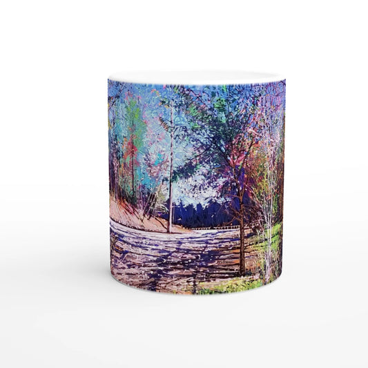 Road twist - White 11oz Ceramic Mug - eduardgurevich