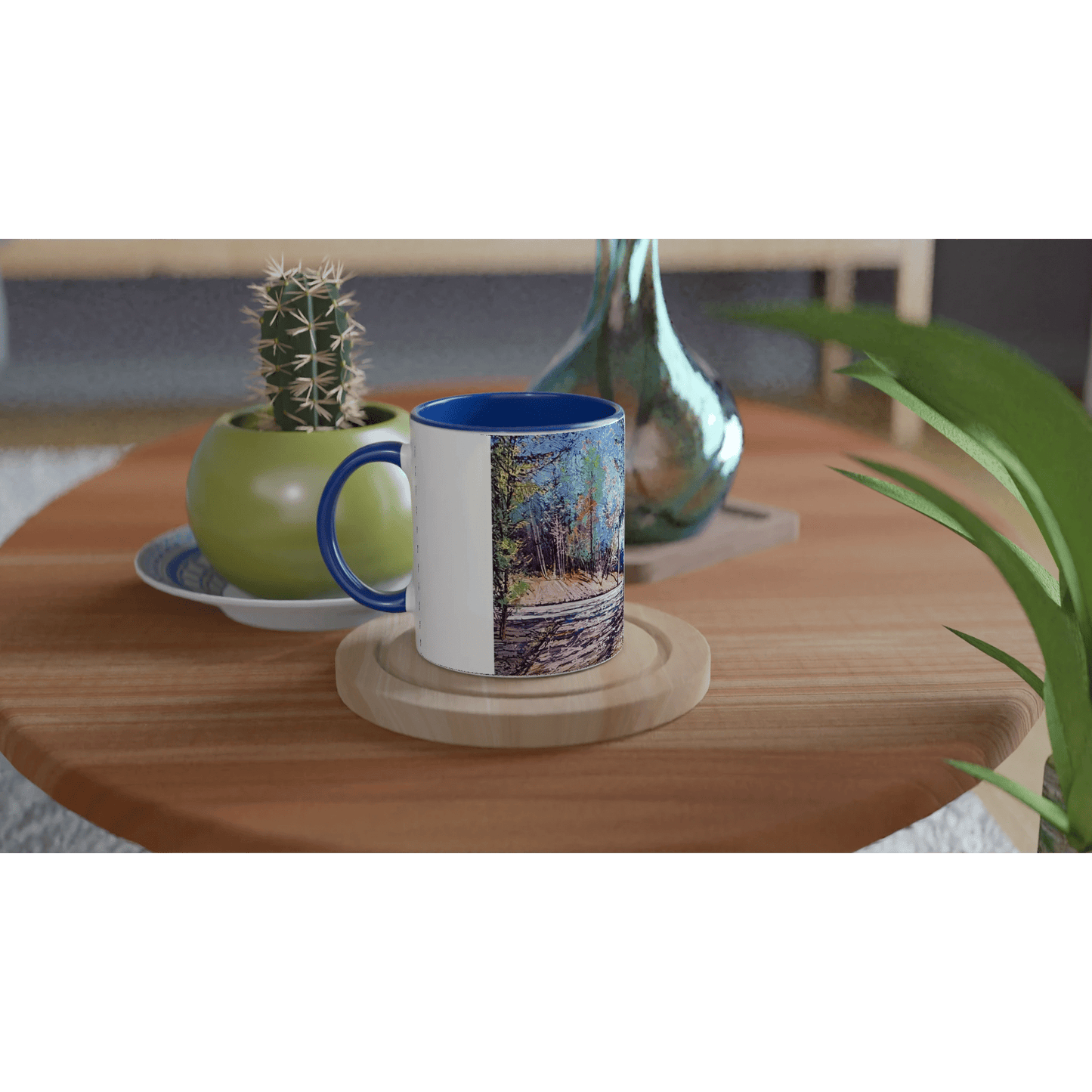 Road twist - White 11oz Ceramic Mug with Color Inside - eduardgurevich