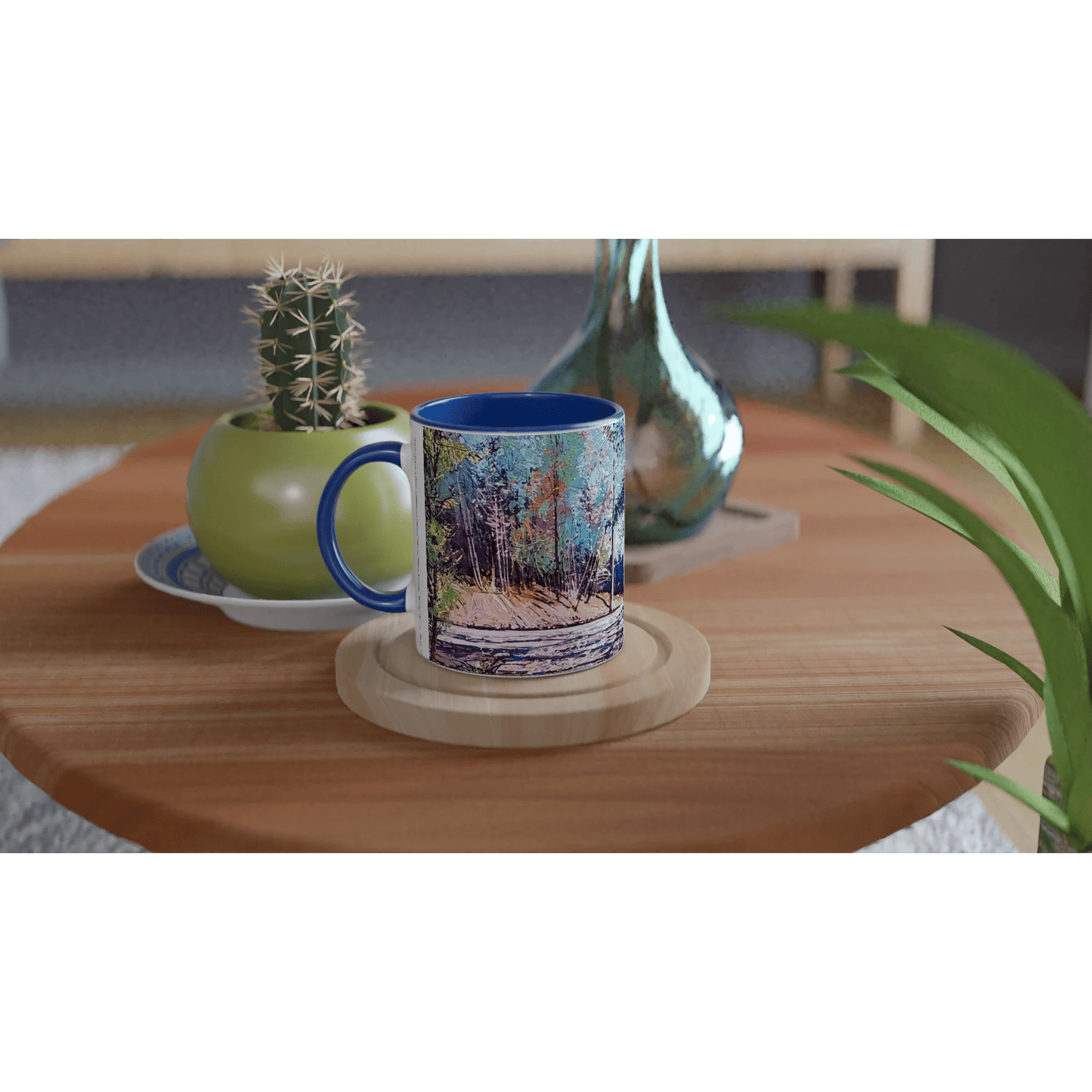 Road twist - White 11oz Ceramic Mug with Color Inside - eduardgurevich