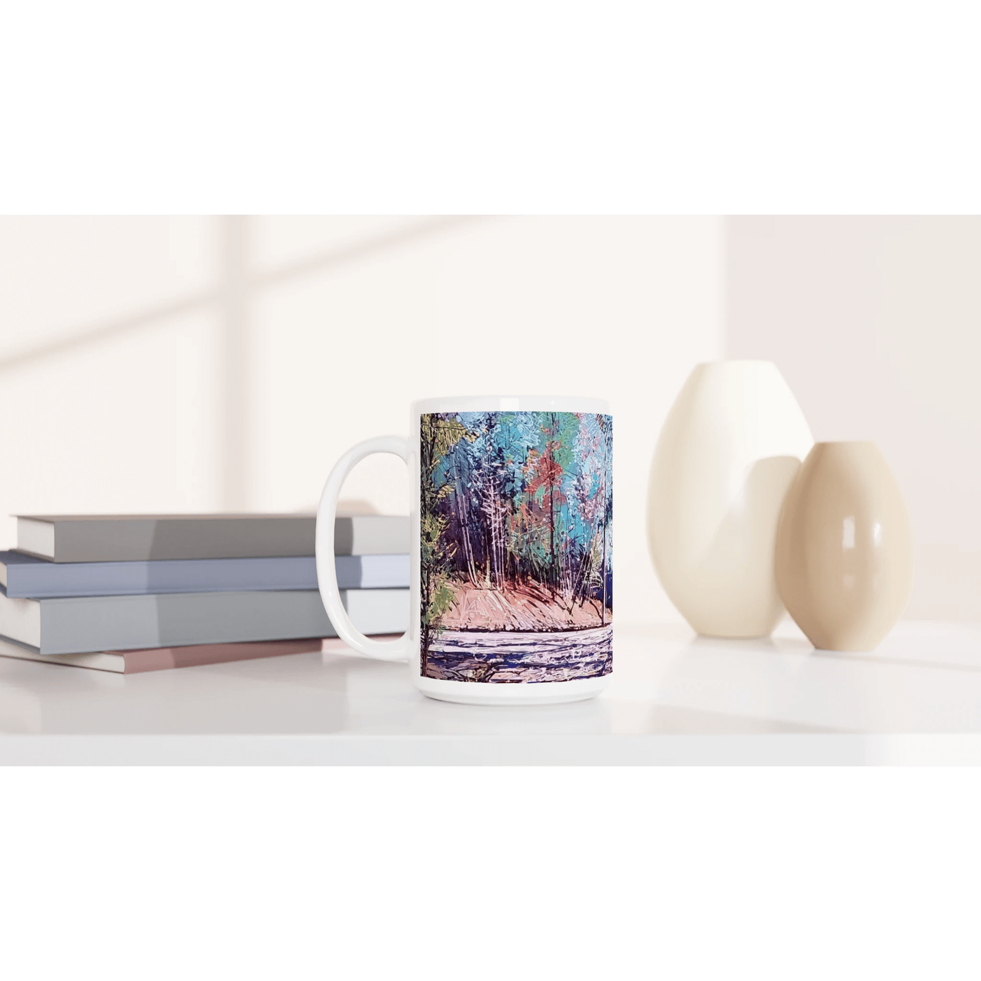 Road twist - White 15oz Ceramic Mug - eduardgurevich