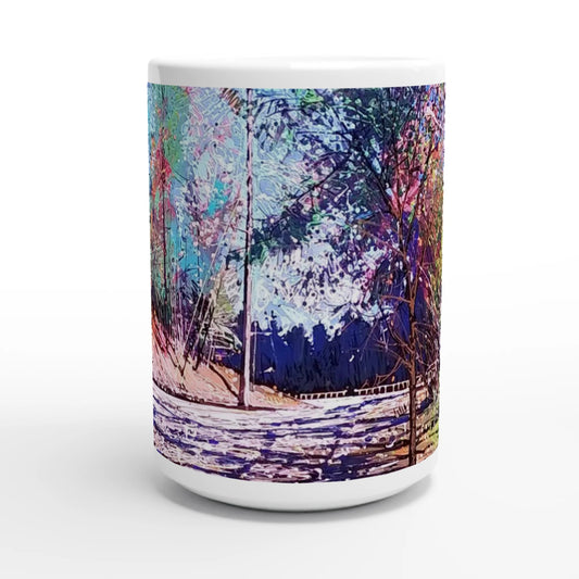 Road twist - White 15oz Ceramic Mug - eduardgurevich
